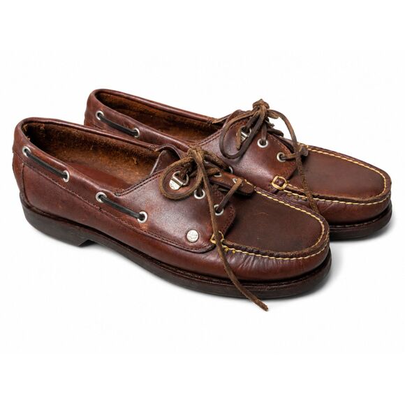 VTG G.H. Bass Seafarer Brown Leather Deck Shoes Loafers Unisex Size 7M / 8.5W main image 10